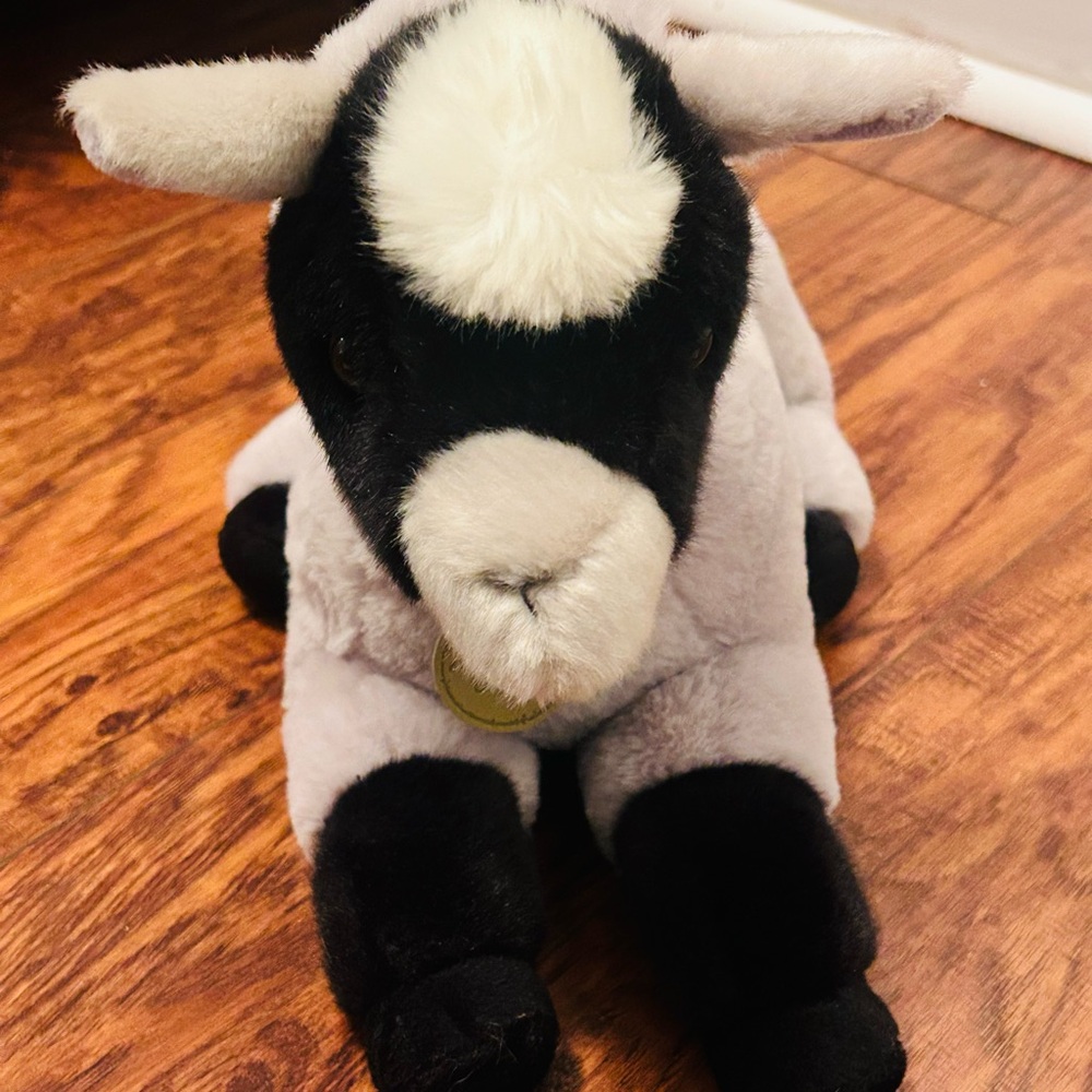 Miyoni by Aurora 13” Pygmy Goat Plush Realistic Farm Stuffed Animal Gray & Black